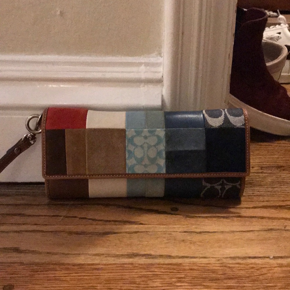 Coach patchwork clutch